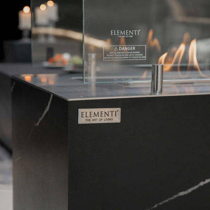 Elementi Toronto Smart Ethanol Fire Place Closeup Side