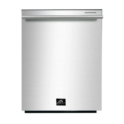 Forno 3-Piece Appliance Package - 48-Inch Dual Fuel Range, French Door Refrigerator, and Dishwasher in Stainless Steel - AP3-6156-48