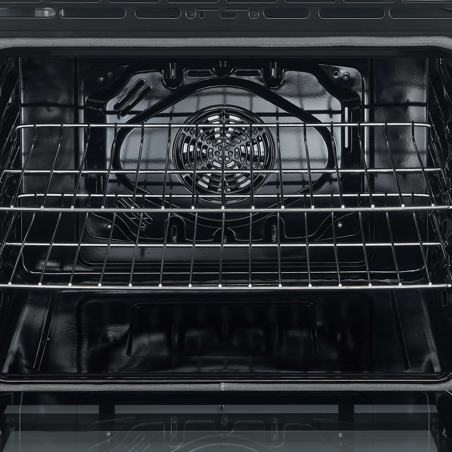 Forno 5-Piece Appliance Package - 30-Inch Electric Range, Under Cabinet Range Hood, French Door Refrigerator, Dishwasher , & Microwave Drawer in Black with Antique Brass Trim - APR5-6012-30BLK