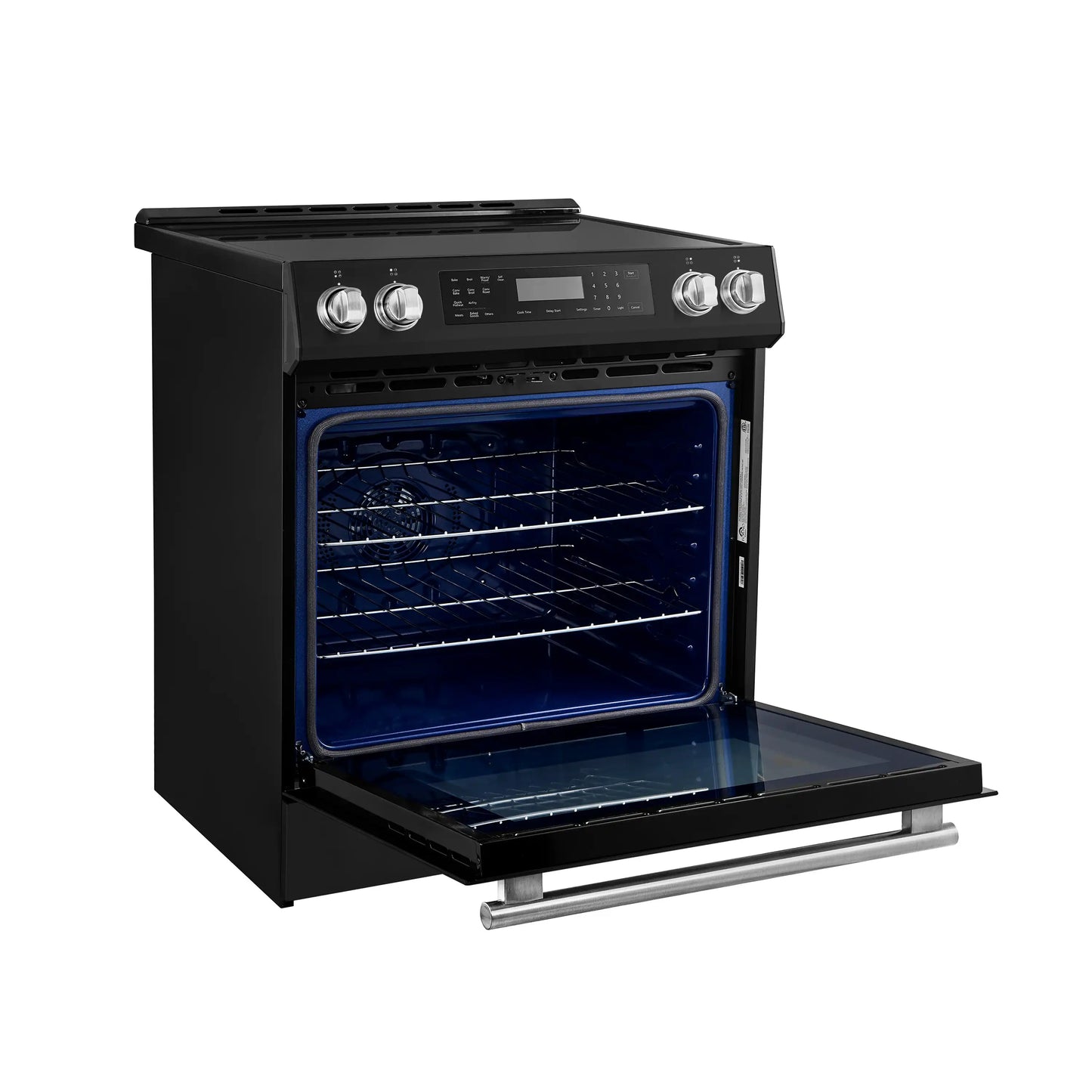 Forno Espresso Donatello 30-Inch Induction Range with Digital Display in Black with Stainless Steel Handle - FFSIN0905-30BLK
