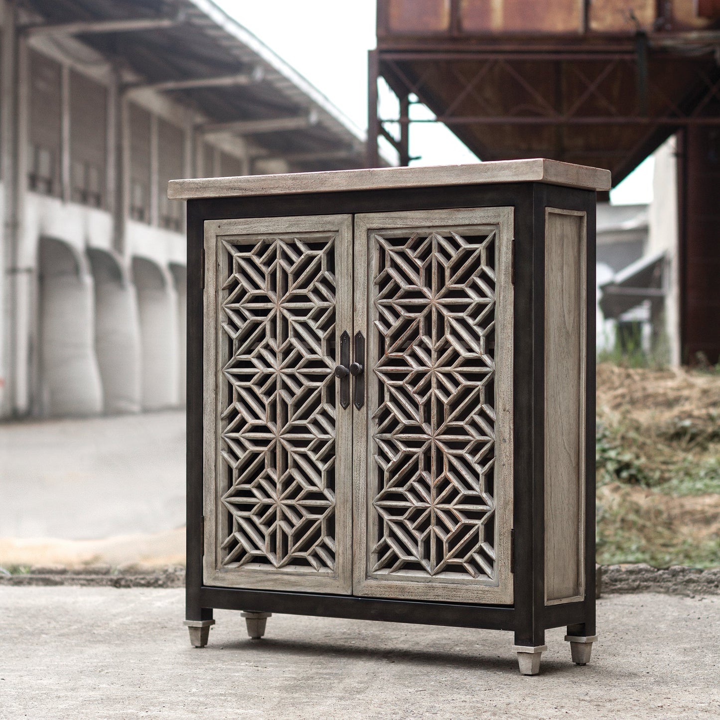 Uttermost Branwen Aged White Accent Cabinet 25772