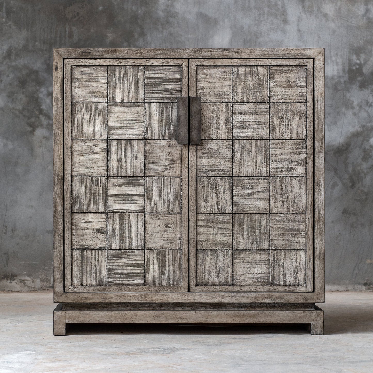 Uttermost Hamadi Distressed Gray 2 Door Cabinet 25444