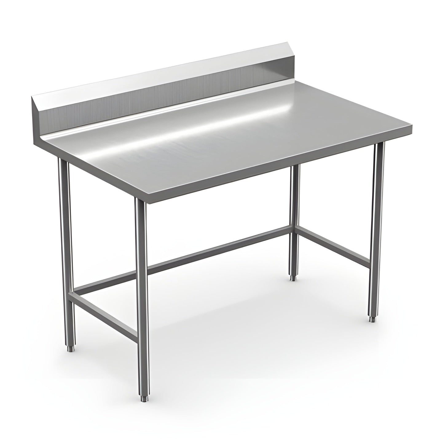 Winholt 30" x 48" All Welded Stainless Steel Knock-Down Table with Backsplash and Undershelf - DTSBB-3048-HKD
