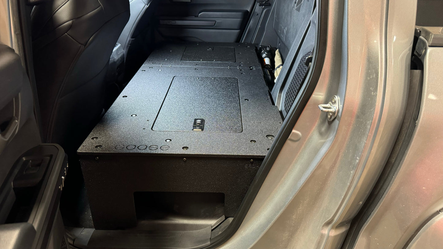 GOOSE GEAR Toyota Tacoma - 2024-Present - 4th Gen - Non-Hybrid - Double Cab - Explore Series - Seat Delete Plate System - Second Row - 5934-GGR-SH