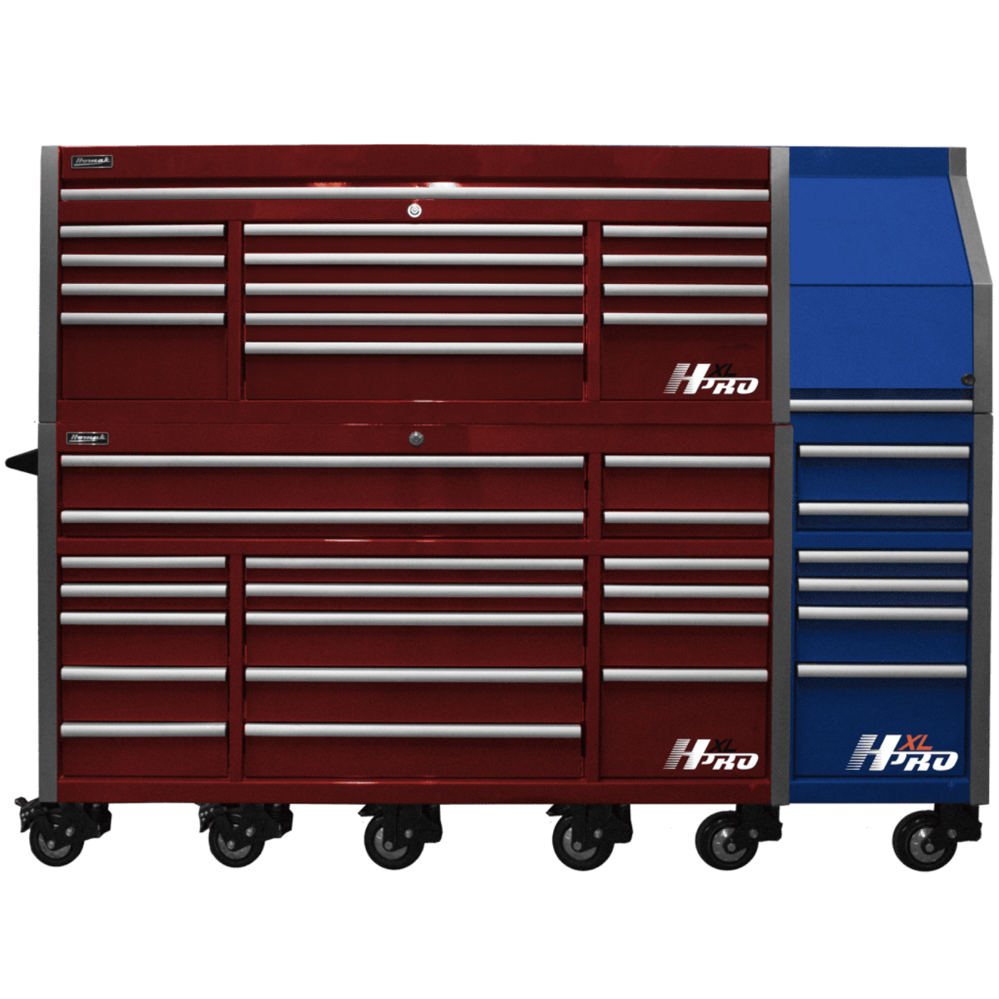 Homak  72” Big Dawg HXL Pro Series Roller Cabinet with Stainless Steel Top - HX04072171