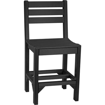 LuxCraft Bar Height Poly Adirondack Arm Chair - AACBBK