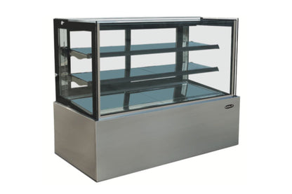 Kool-It 59" Wide Flat Glass Non-Refrigerated Dry Display Case - KBF-60D