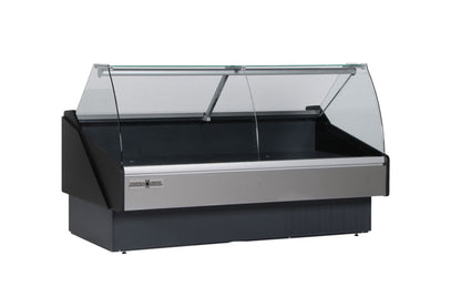 Hydra-Kool  | 60" Wide Self Contained Curved Glass Seafood Display Case - KFM-SC-60-S