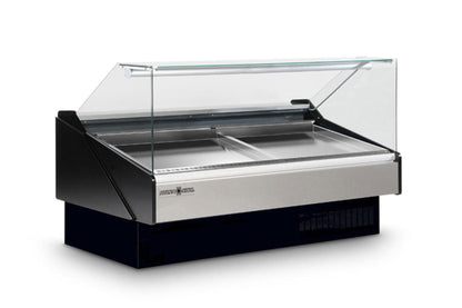 Hydra-Kool  | 60" Wide Self Contained Flat Glass Seafood Display Case - KFM-SF-60-S