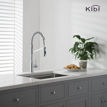 Kibi Largo Single Handle Pull Down Kitchen Faucet in Chrome Finish - KKF2006CH