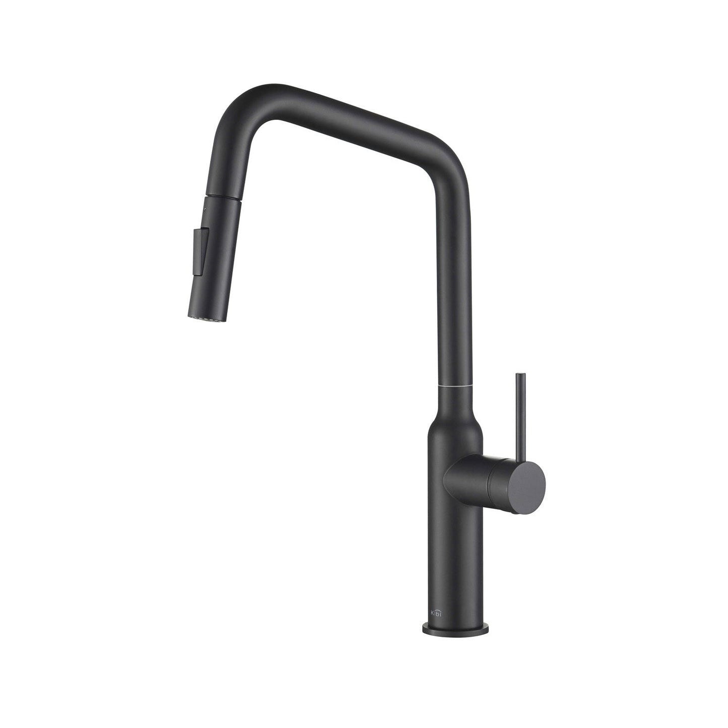 Kibi Macon Single Handle High Arc Pull Down Kitchen Faucet in Matte Black Finish - KKF2007MB