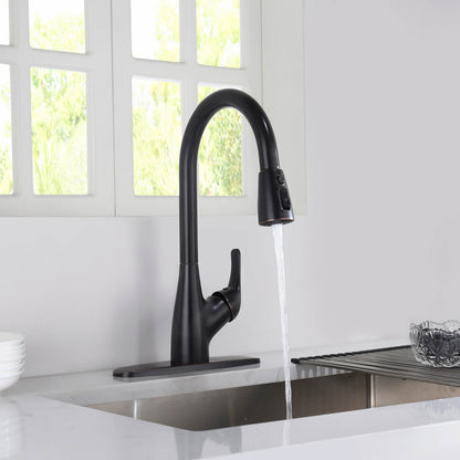 Kibi Single Handle Pull Down Kitchen Faucet In Oil Rubbed Bronze Finish - F101ORB