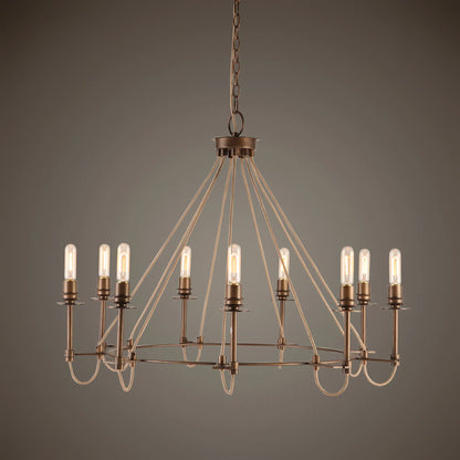 Uttermost Lyndhurst Industrial 9 Light Chandelier 21321