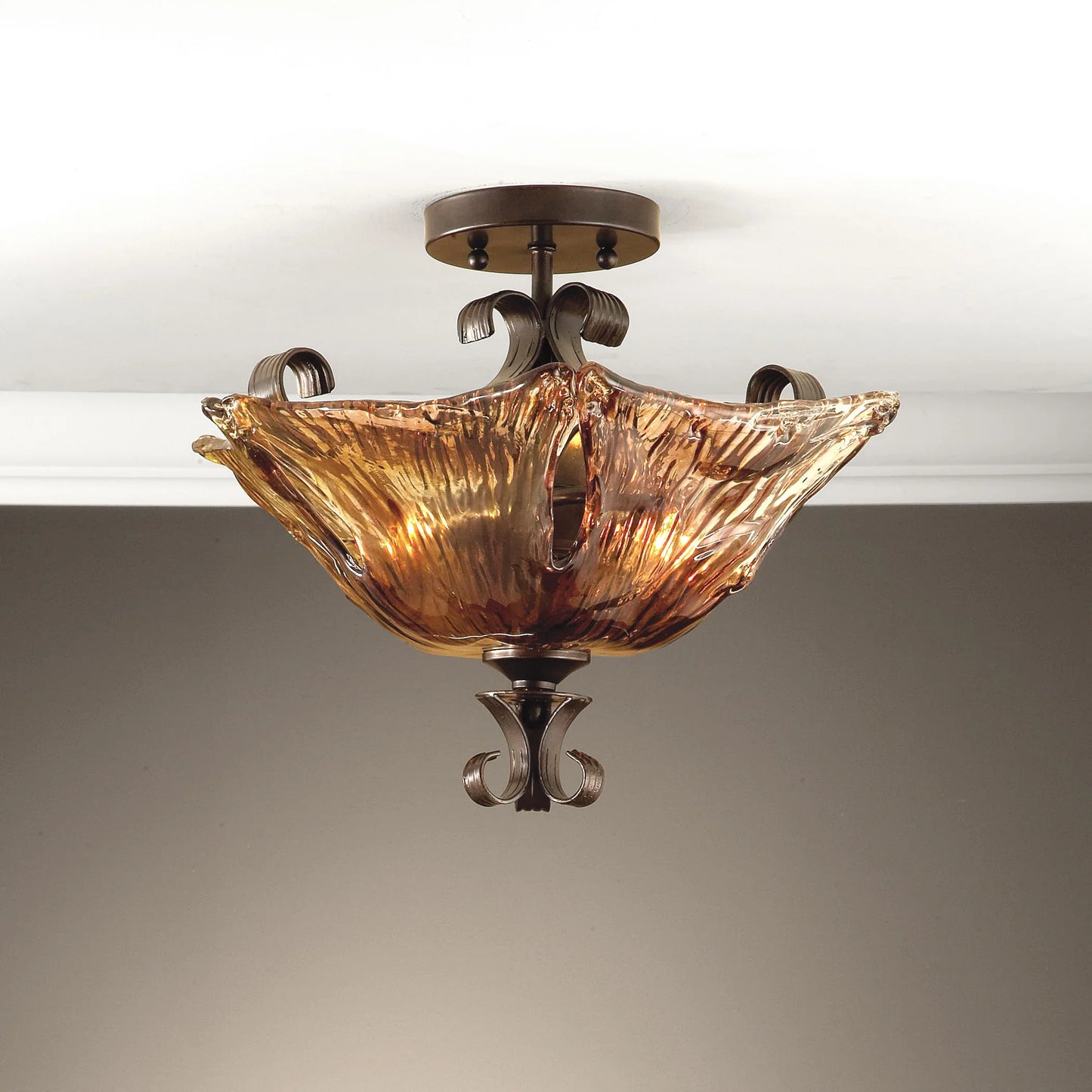 Uttermost Vetraio 2 Light Glass Semi Flushmount 22200