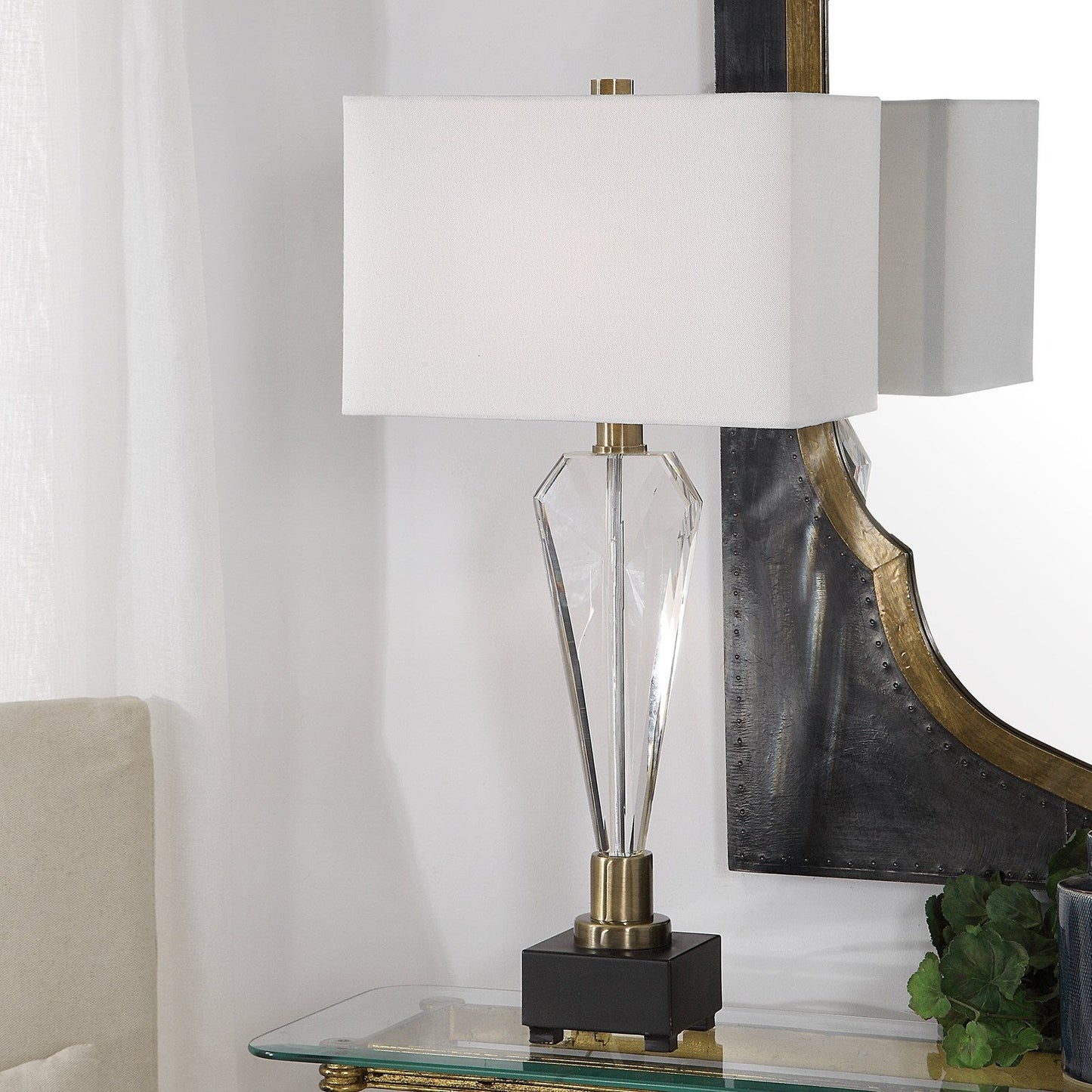 Uttermost Cora Geometric Crystal Table Lamp 27904-1