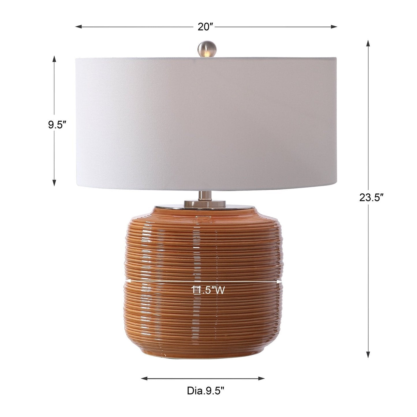 Uttermost Solene Orange Table Lamp 26388-1