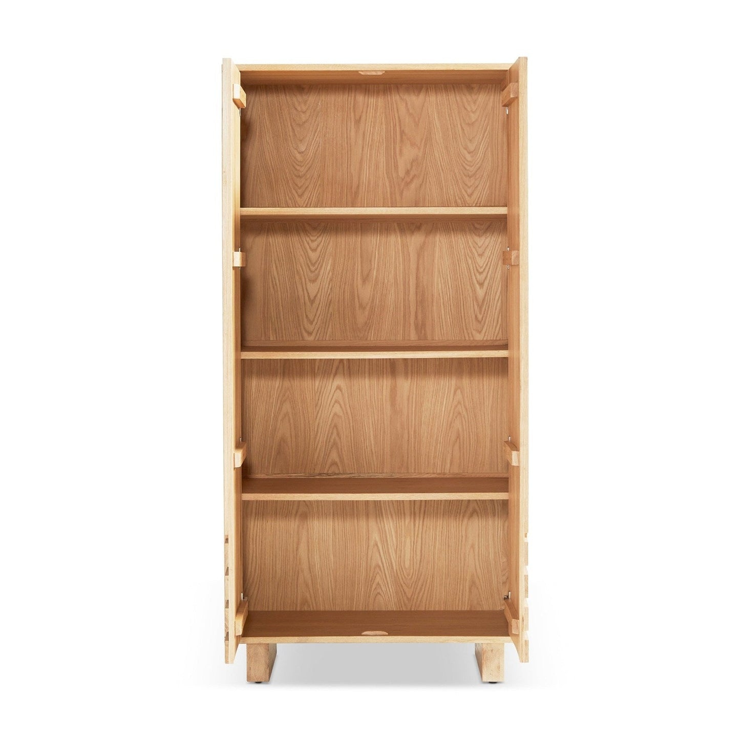 Union Home Array Large Oak Wood Cabinet In Natural Oil Finish  - LVR00618