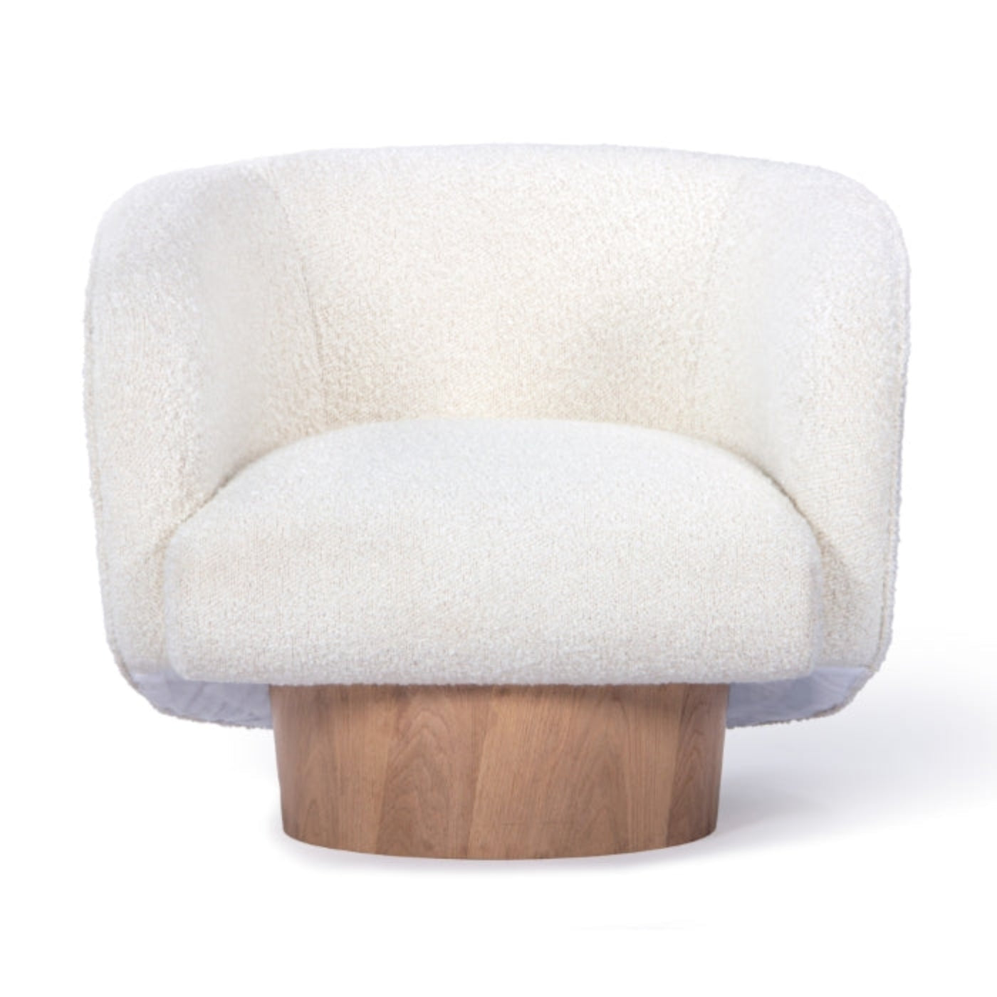 Union Home Rotunda Chair - White Boucle -  LVR00748