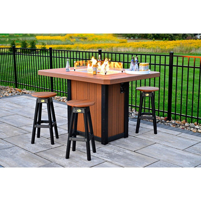 LuxCraft Lumin Fire Table 62" Rectangular Bar Height - LFT62RAM