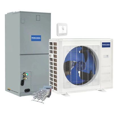 MRCOOL VersaPro 2nd Gen Central Split System with 24K BTU, 2 Ton, 18.1 SEER2, Heat Pump Condenser and Ducted Air Handler with 5kW Heat Kit   - MVP24HP2A00OH05