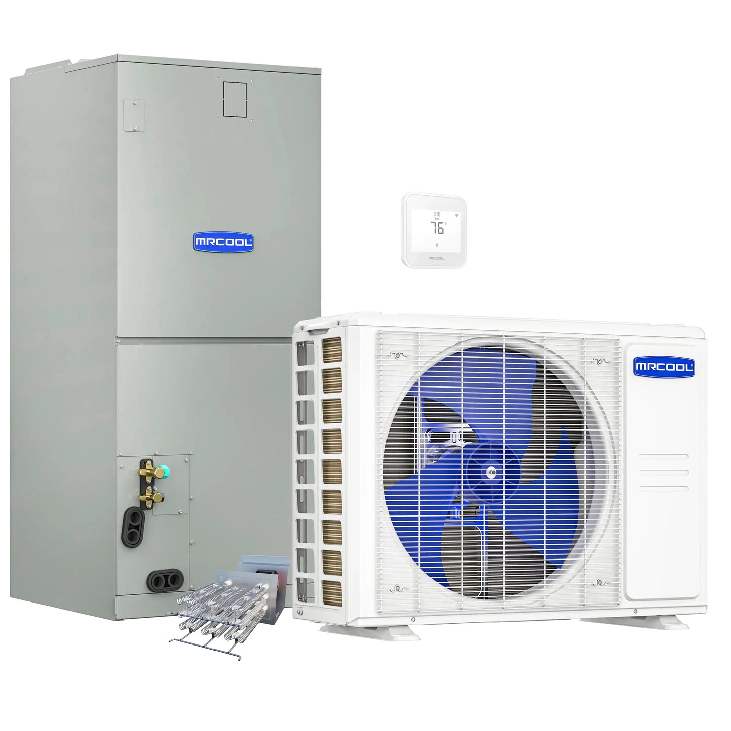 MRCOOL VersaPro 2nd Gen Central Split System with 48K BTU, 4 Ton, 16 SEER2, Heat Pump Condenser and Ducted Air Handler with 10kW Heat Kit   - MVP48HP2A00OH10