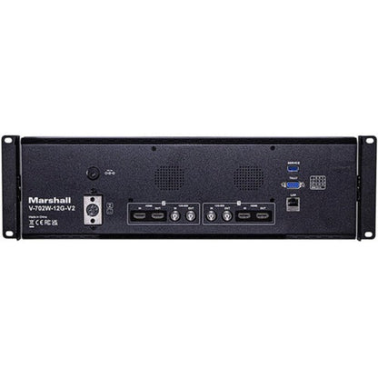 Marshall Electronics  Dual 7" 4K LCD Rackmount Monitor - V-702W-12G-V2