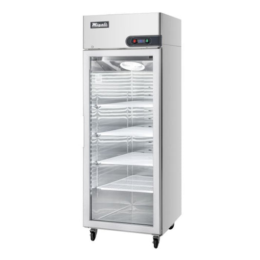 Migali C-1RG-HC (1) Glass Door Reach-In Refrigerator – 23 Cu Ft - C-1RG-HC