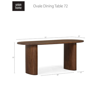 Union Home Ovale Dining Table 72" -  DIN00046