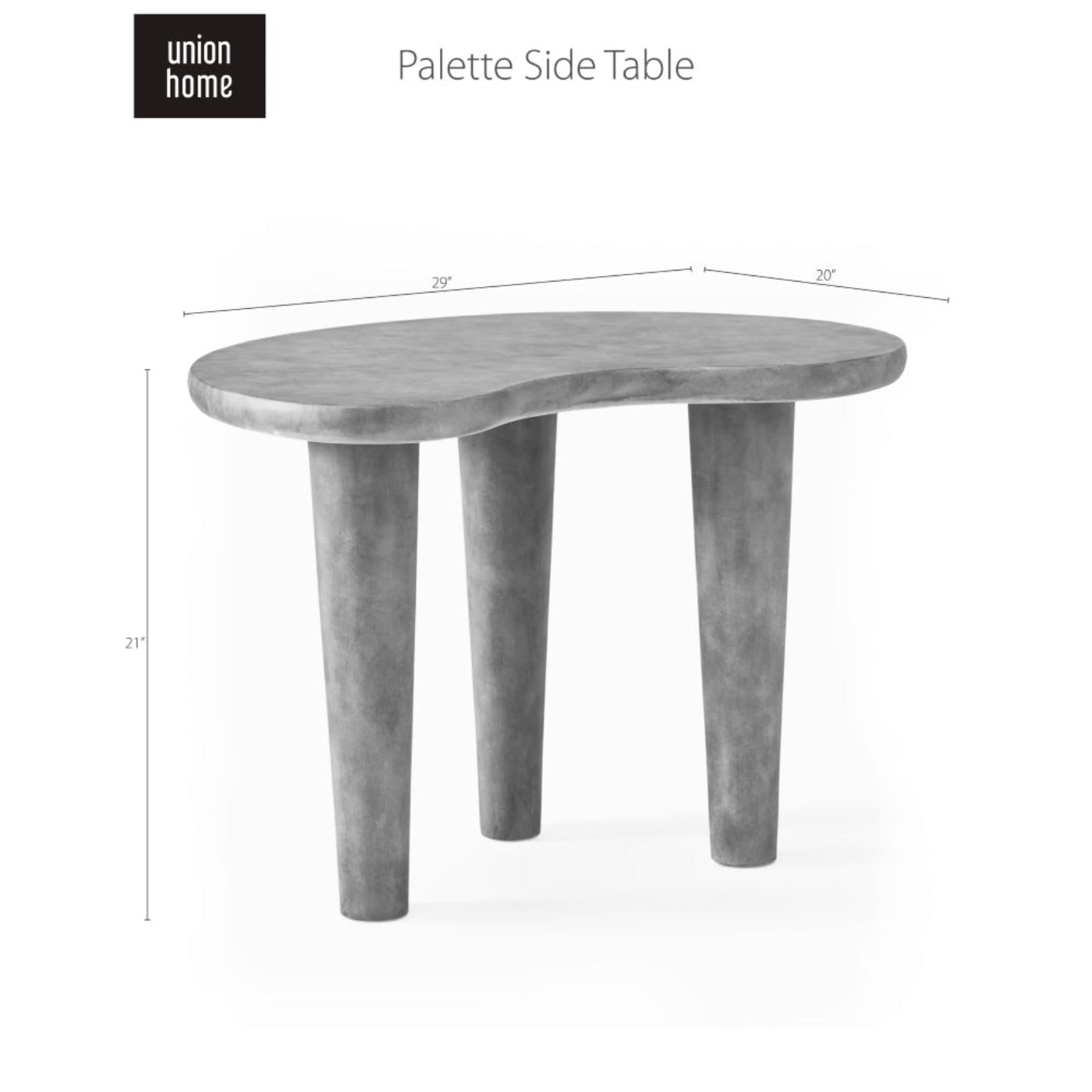 Union Home Palette Side Table -  LVR00386