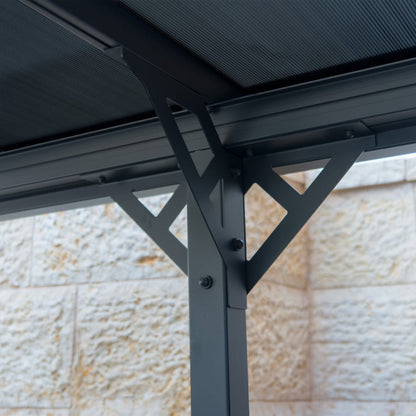 Palram - Canopia | Palma 5000 Carport/Patio Cover - Gray/Gray - 16X10x7 ft - HG9134