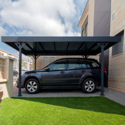 Palram - Canopia | Palma 5000 Carport/Patio Cover - Gray/Gray - 16X10x7 ft - HG9134