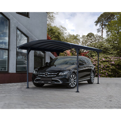 Palram - Canopia | 10x16 ft Vitoria 5000 Polycarbonate Carport  - Gray/Gray - HG9130