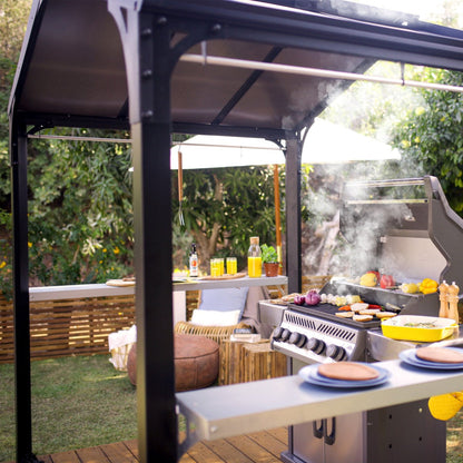 Palram - Canopia | Austin BBQ Gazebo – Premium All-Weather Grill Shelter - HG9177