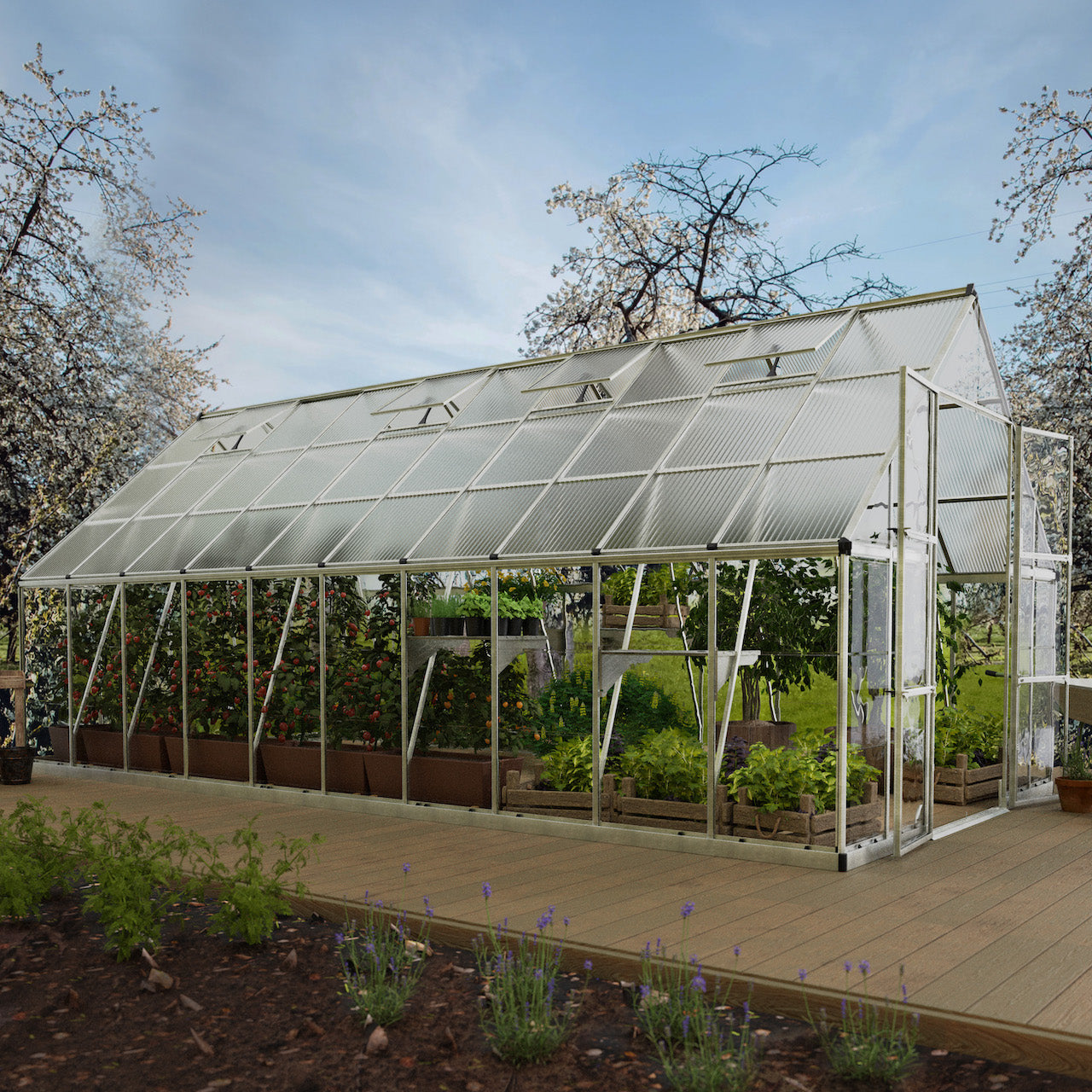 Palram - Canopia | Balance Greenhouse Kit With Clear 0.8mm Polycarbonate Glazing - HG6108G