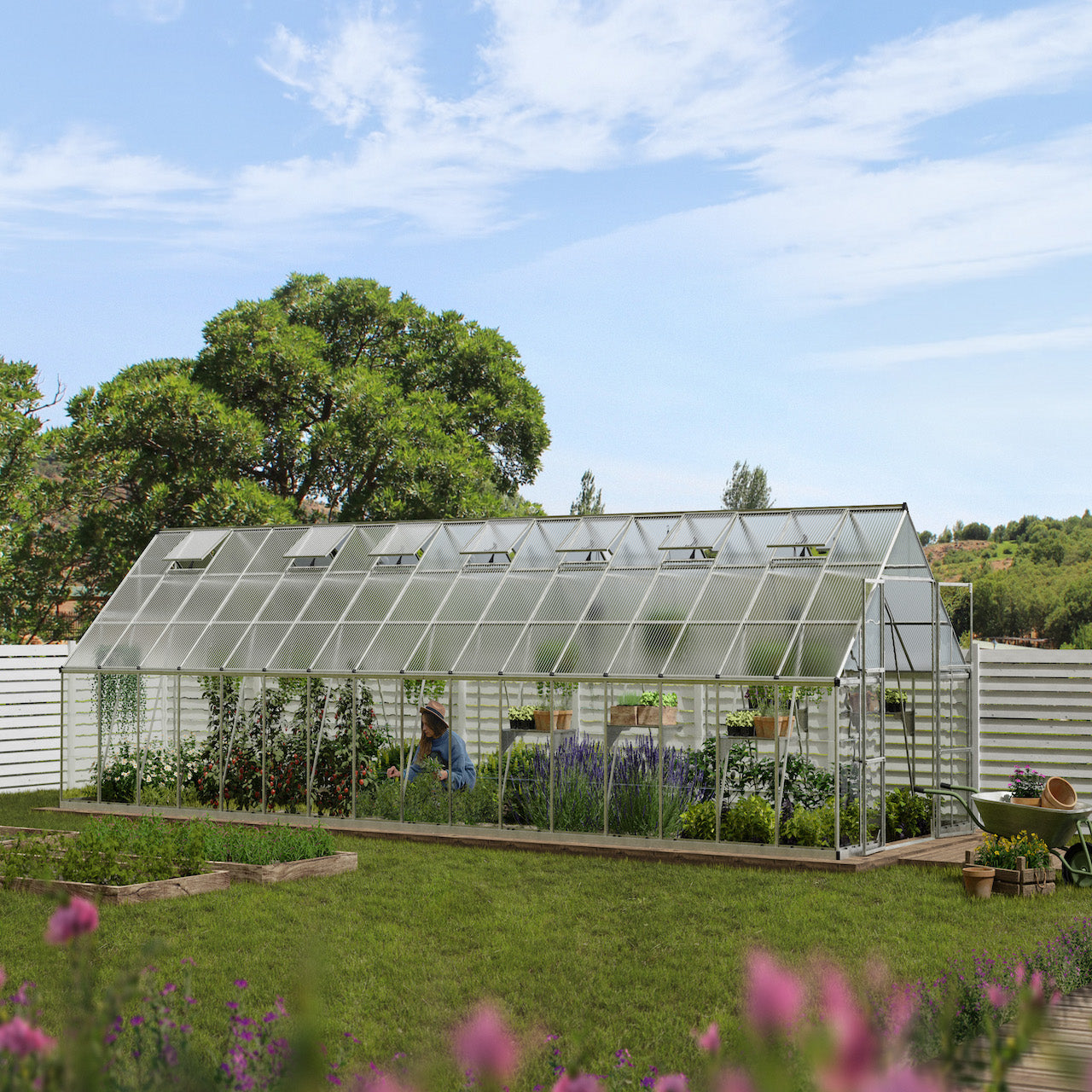 Palram - Canopia | Balance Greenhouse Kit With Clear 0.8mm Polycarbonate Glazing - HG6108G
