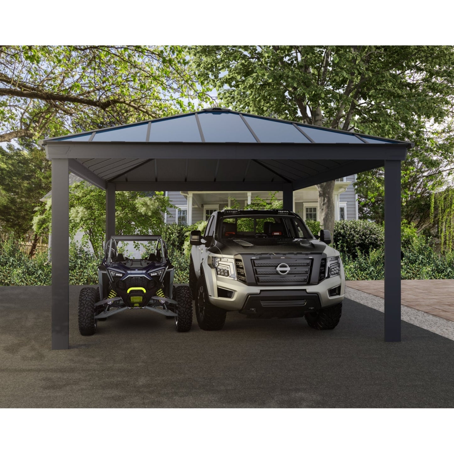 Palram - Canopia | Colorado Carport Kit - Grey Structure - HG9137