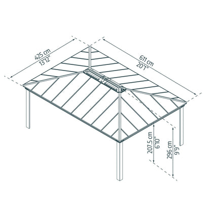 Palram - Canopia | Colorado Carport Kit - Grey Structure - HG9137