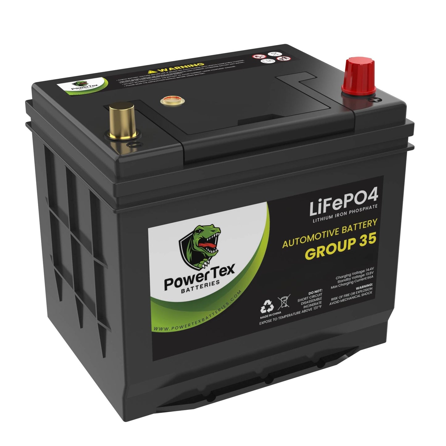 PowerTex 2013 Nissan Sentra Car Battery BCI Group 35 / Q85 Lithium LiFePO4 Automotive Battery - PTLG35-299