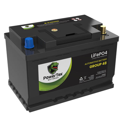 2022 Infiniti QX60 V6 3.5L Replacement Car Battery BCI Group 48 Lithium LiFePO4 Automotive Powertex Battery