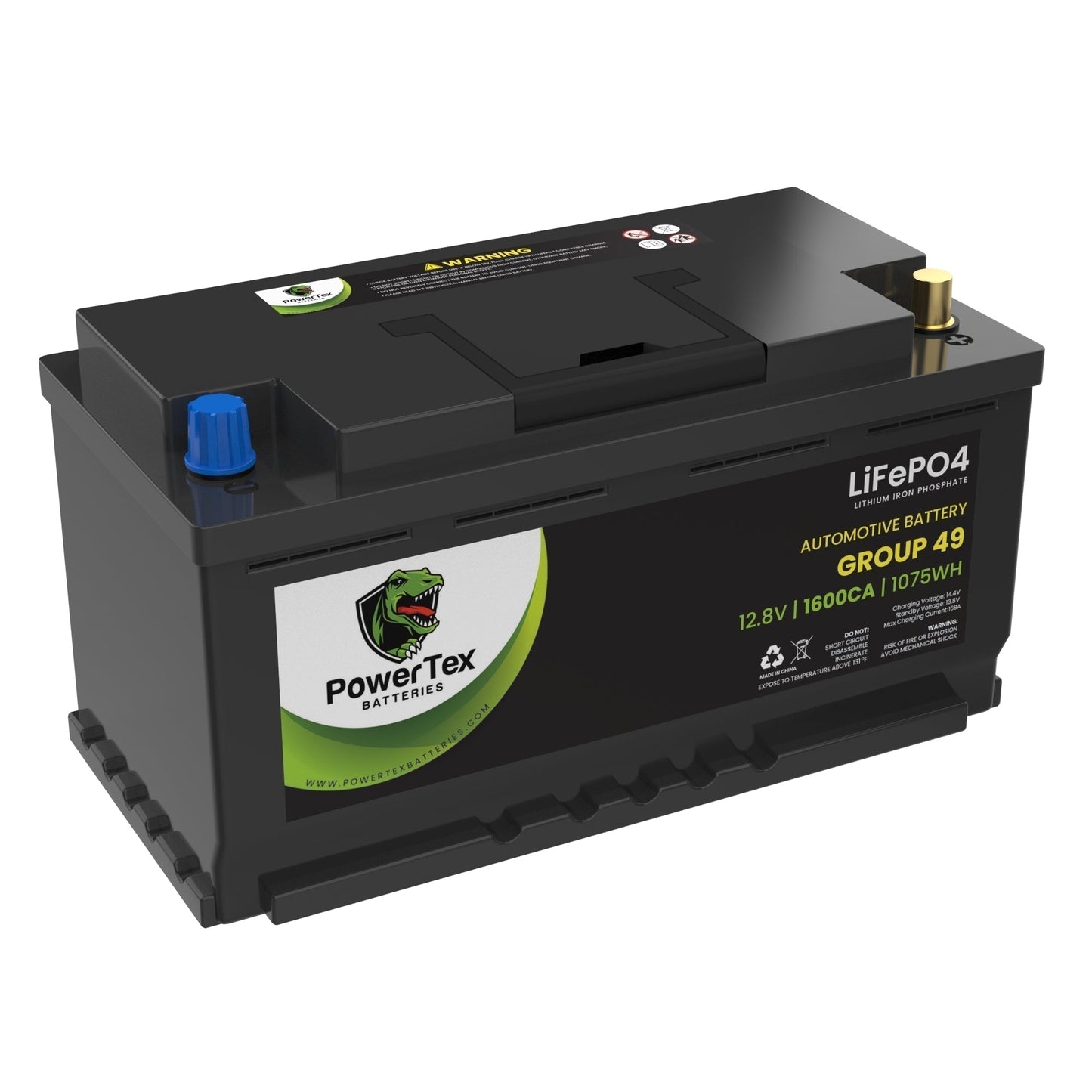 PowerTex 2016 Aston Martin DB9 Car Batteries BCI Group 49 / H8 Lithium LiFePO4 Automotive Battery - PTLG49-9