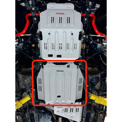 RIVAL Aluminum Transmission Catalytic Converter Skid Plate 2021+ Tundra HYBRID | 2022+ Sequoia - 2333.9569.1.6