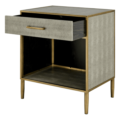 New Pacific Direct Arista Faux Shagreen Side/ End Table  - 1600088