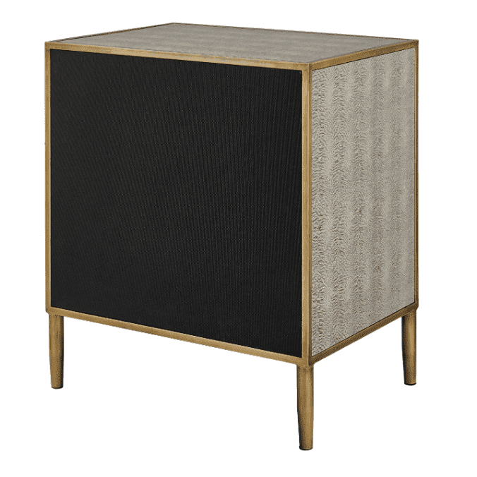 New Pacific Direct Arista Faux Shagreen Side/ End Table  - 1600088