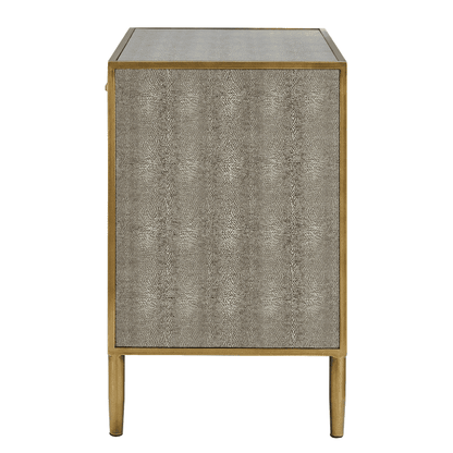 New Pacific Direct Arista Faux Shagreen Side/ End Table  - 1600088