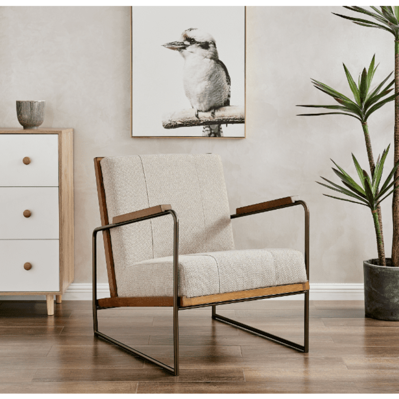 New Pacific Direct Damian Fabric Accent Chair  - 9900015-299