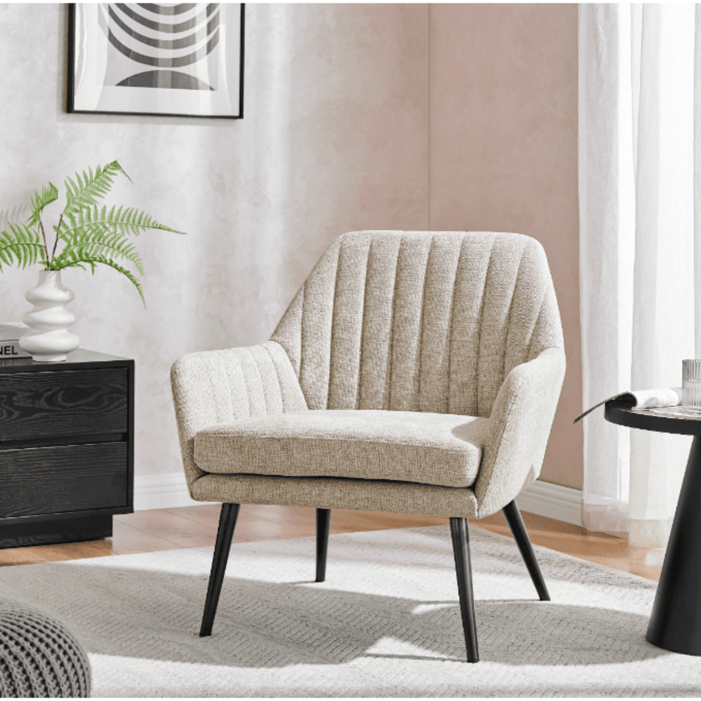 New Pacific Direct Jolene Fabric Accent Arm Chair  - 9300125-705