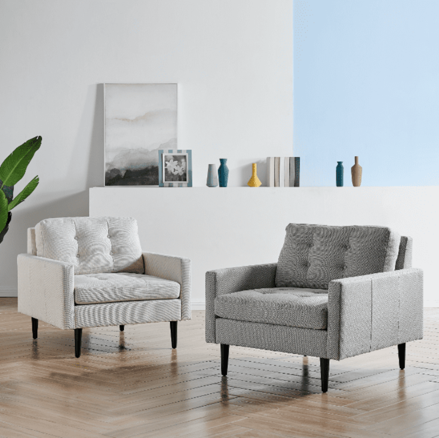 New Pacific Direct Ritchie KD Fabric Accent Arm Chair  - 1900178-410
