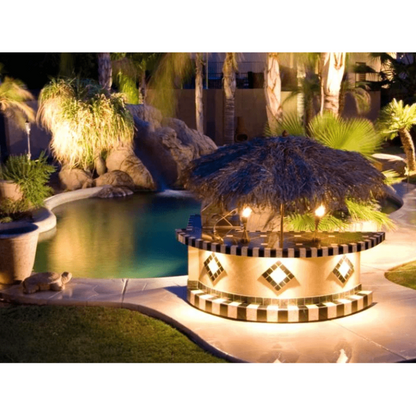 Kokomo Tahiti Outdoor Kitchen with 10 foot Palapa and Built In BBQ Grill - TAHITI-LP