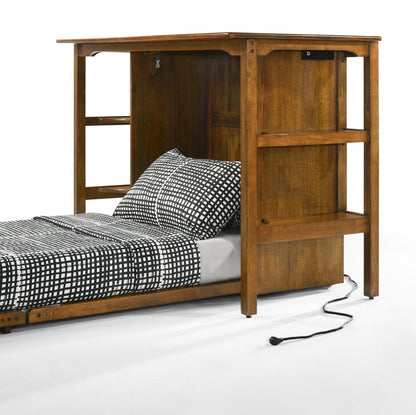 Night and Day Furniture Siesta Desk Twin Murphy Cabinet Bed Complete - STA-DESKB-CHO