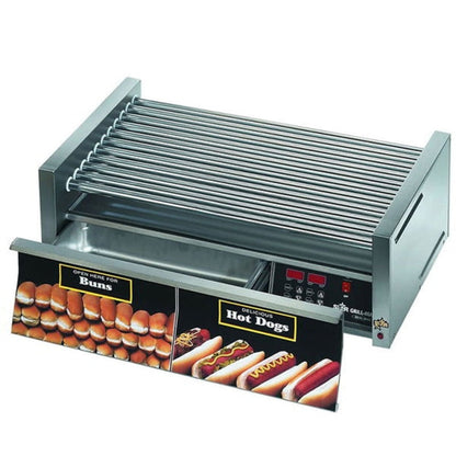 Star 8A-50STBDE-120V Grill-Max® 50 Dogs 120V Roller Grills with Electronic Controls Staltec with Bun Door -8A-50STBDE-120V